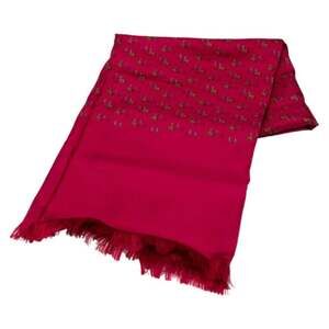 HERMES Red Silk Scarf